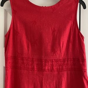 Coldwater Creek Embroidered Linen blend Dress - Size 8